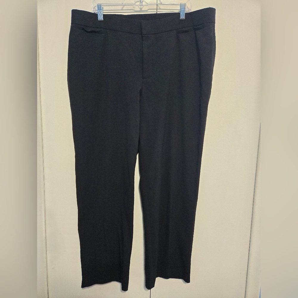 Catherines Women's Black Moderately Curvy Straight Leg Trousers Size 20W